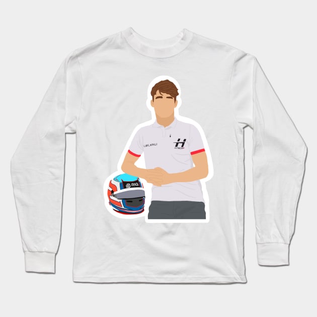 Roman Stanek driving for HiTech Formula 3 2021 Long Sleeve T-Shirt by royaldutchness